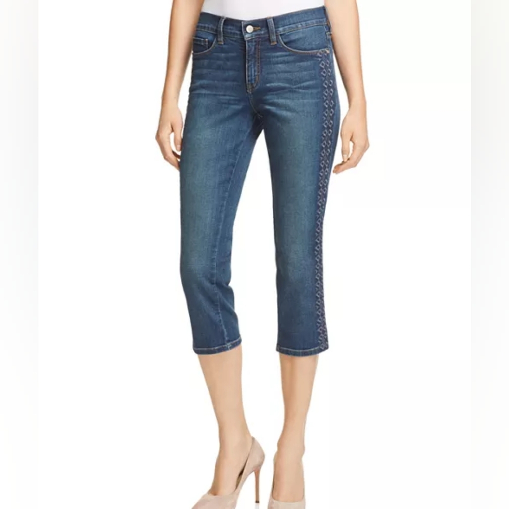 NYDJ Alina Embroidered Cropped Jeans
